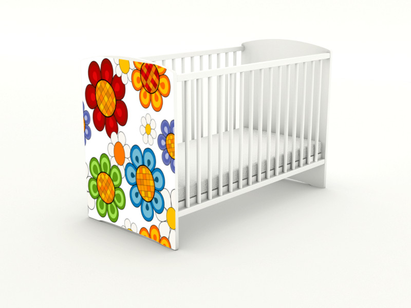 Becks detská postieľka Kvety mix